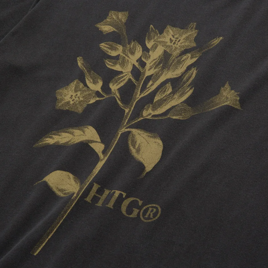 TOBACCO FLOWER SS TEE BLACK