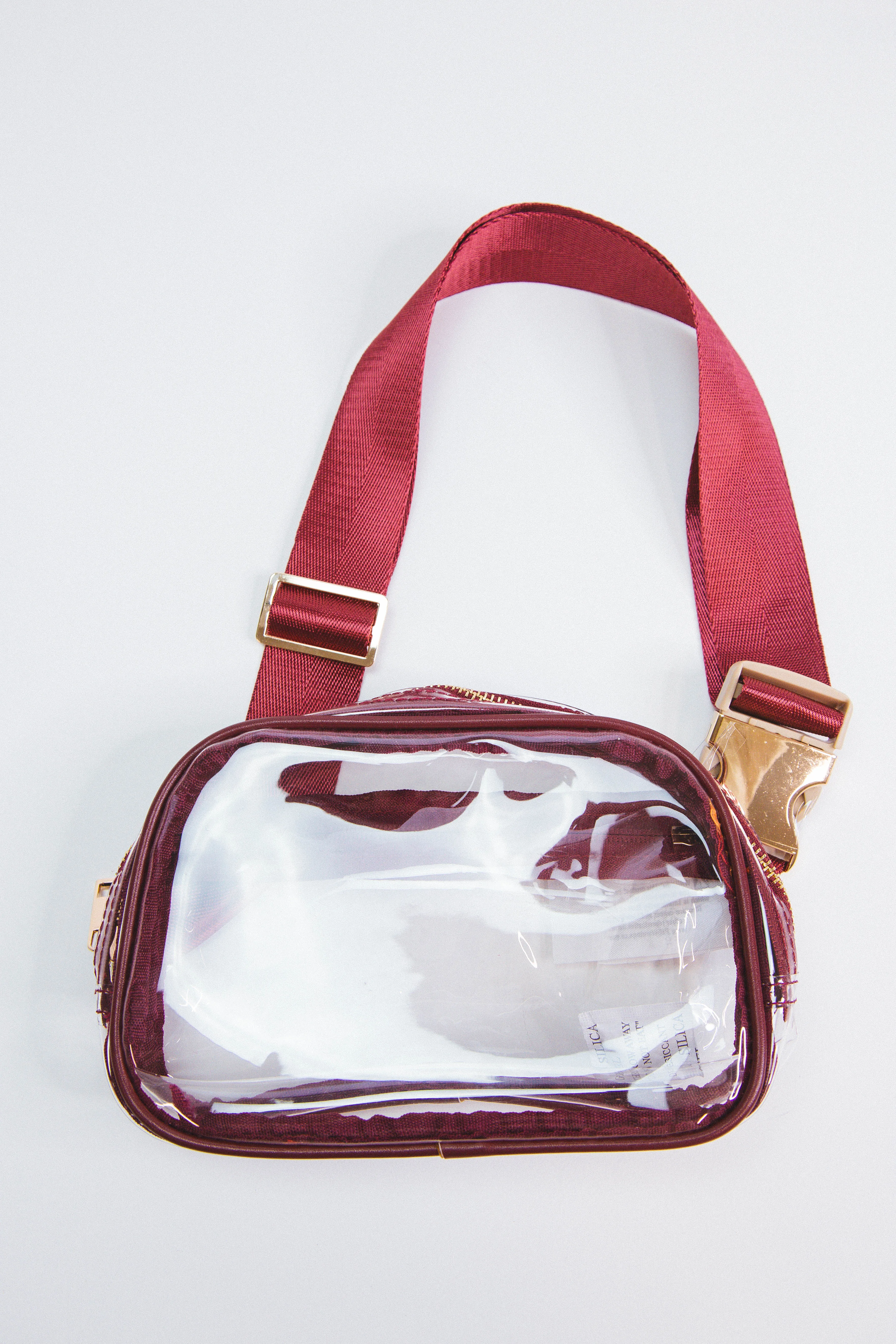 Trendsetter Clear Fanny Pack, Crimson