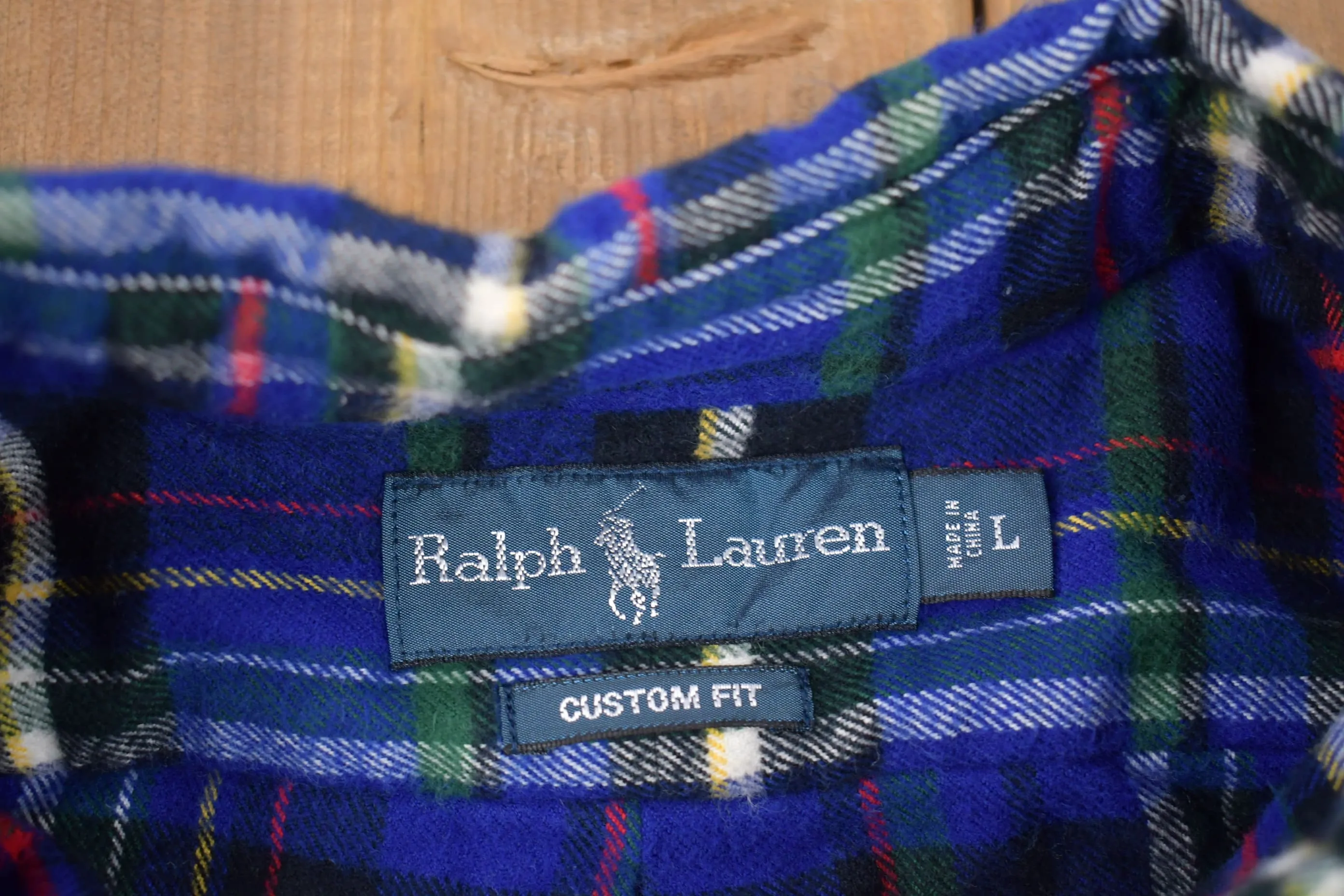 Vintage 1990s Ralph Lauren Plaid Button Up Shirt / 1990&#39;s Button Up / Vintage Flannel / Casual Wear / Workwear / Pattern Button Up