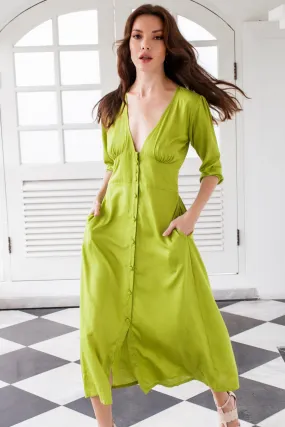 Whisper Light Button up Midi Dress (Sale)