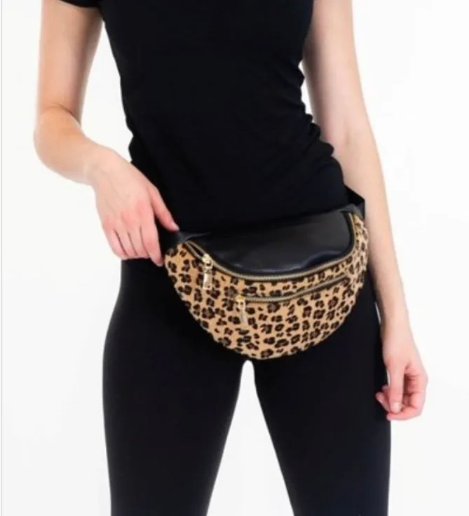 WILD CHEETAH PRINT CROSSOVER BELT BAG